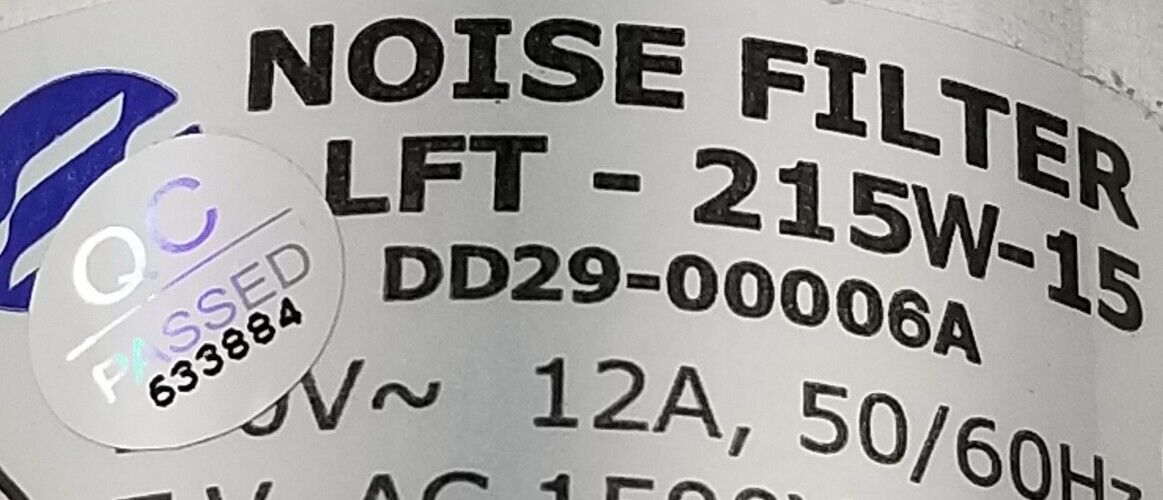 New Genuine OEM Samsung Dishwasher Nosie Filter DD29-00006A