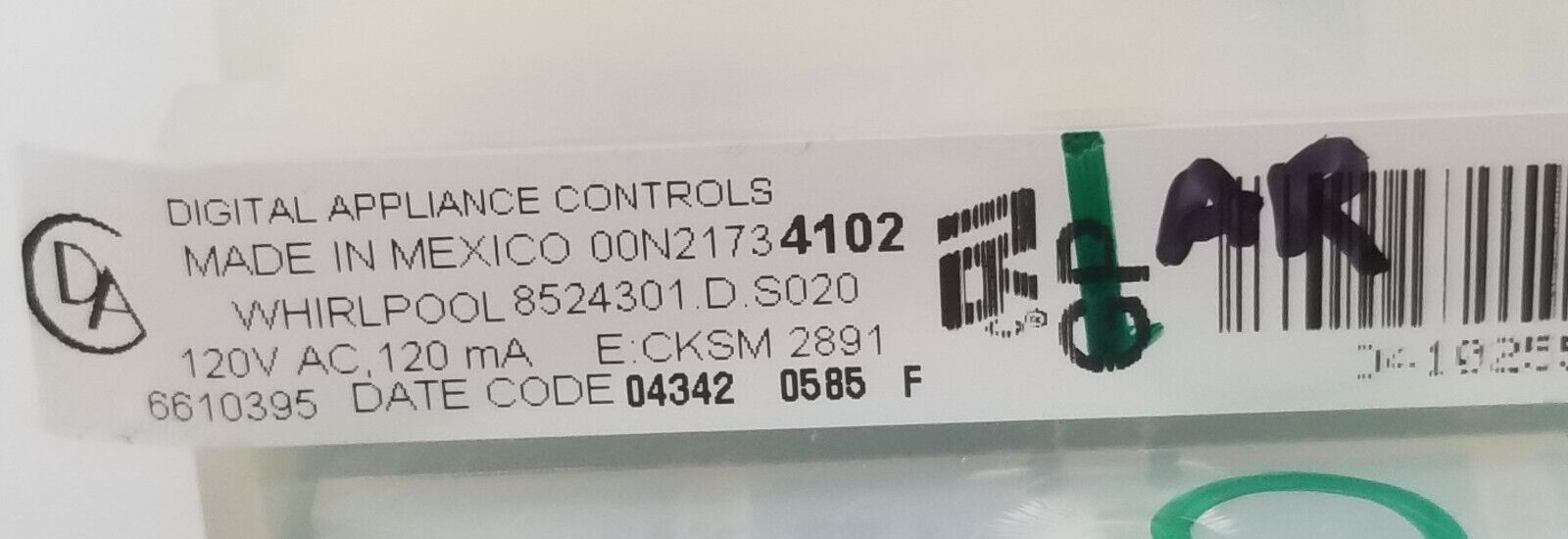Genuine OEM Whirlpool Range Oven Control 8524301  Same Day Ship