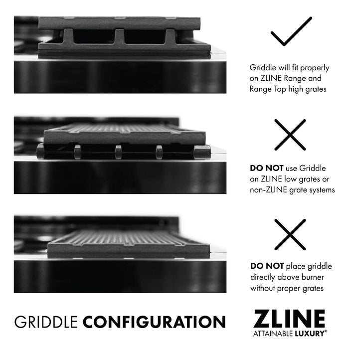 ZLINE High Grate Reversible Cast Iron Griddle (HG-GRZ-NS)