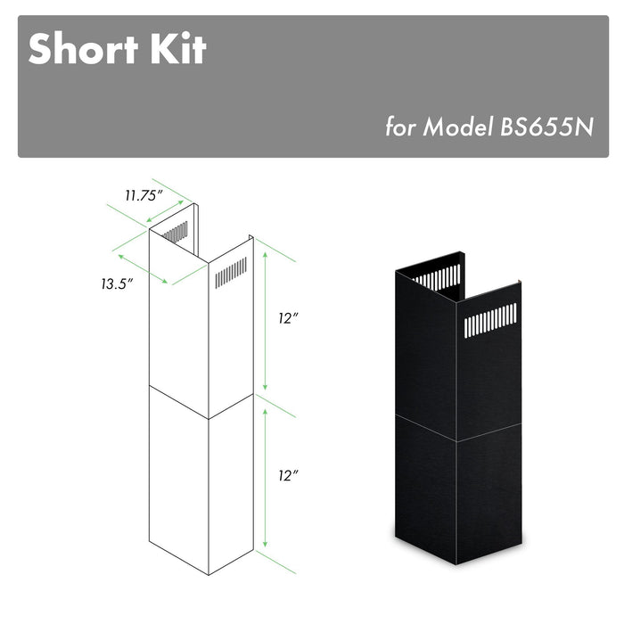 ZLINE 2-12" Short Chimney Pieces for 7 ft. to 8 ft. Ceilings (SK-BS655N)