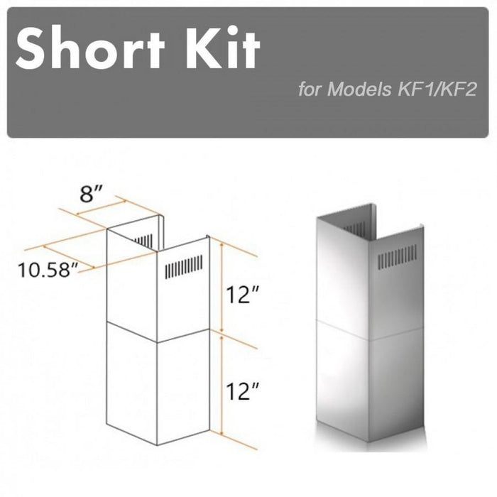 ZLINE 2-12 in. Short Chimney Pieces for 7.5 ft. to 8 ft. Ceilings (SK-KF1)