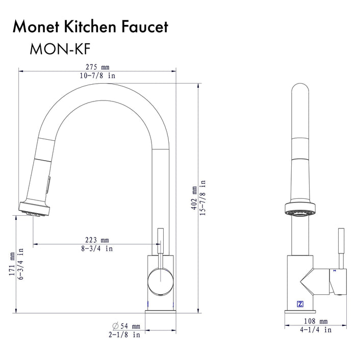 ZLINE Monet Kitchen Faucet with Color Options (MON-KF)